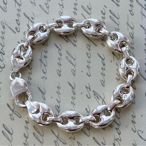 Chunky Sterling Silver Chain Bracelet